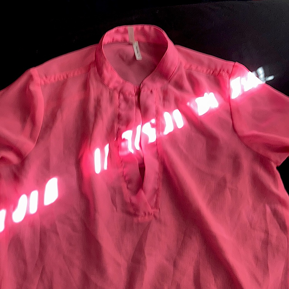 Truth NYC pink transparent blouse